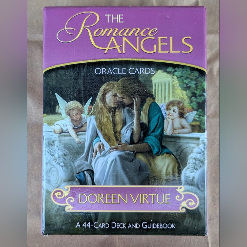 Oracle cards The Romance Angels with guidebook by Doreen Virtue gold edges